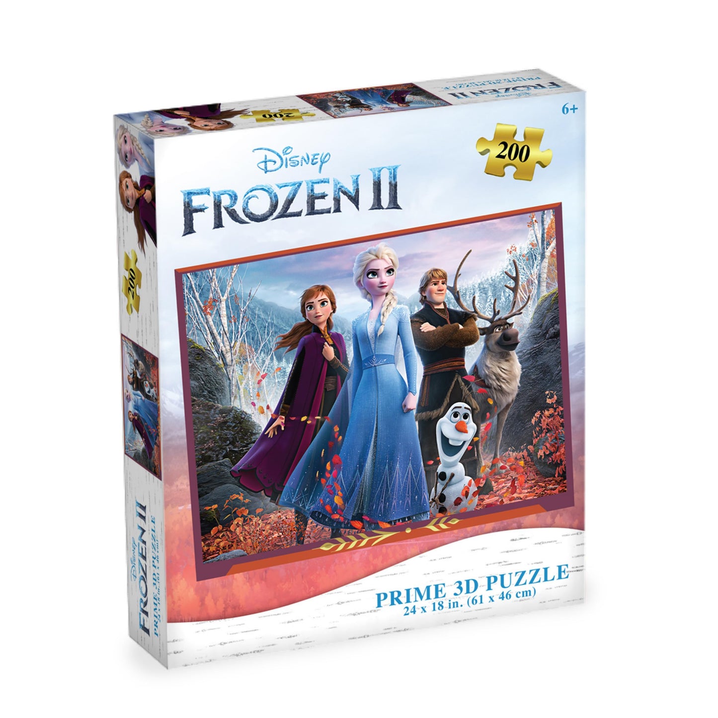 Prime 3D | Disney | Frozen | 200 Piece 3D Jigsaw Puzzle for Adults & Kids | Finished Size 24" x 18" | Challenging & Fun for Adults, Kids & Families |