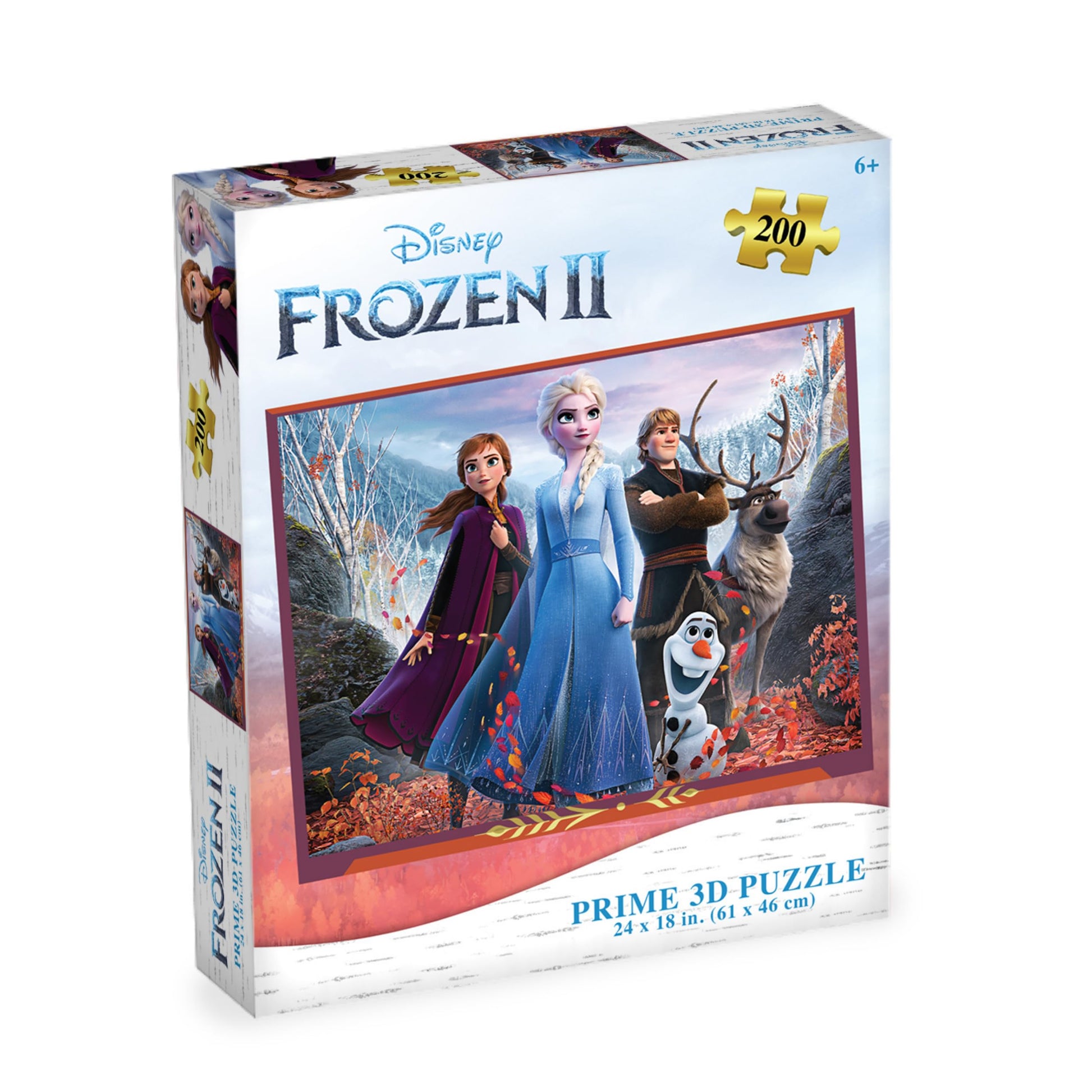 Prime 3D | Disney | Frozen | 200 Piece 3D Jigsaw Puzzle for Adults & Kids | Finished Size 24" x 18" | Challenging & Fun for Adults, Kids & Families |