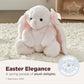 Bearington Light Pink Plush Easter Bunny Stuffed Animal - 14" Soft Cuddly Easter Rabbits with Fluffy Fur and Long Ears - Adorable Stuffed Bunnies Toy