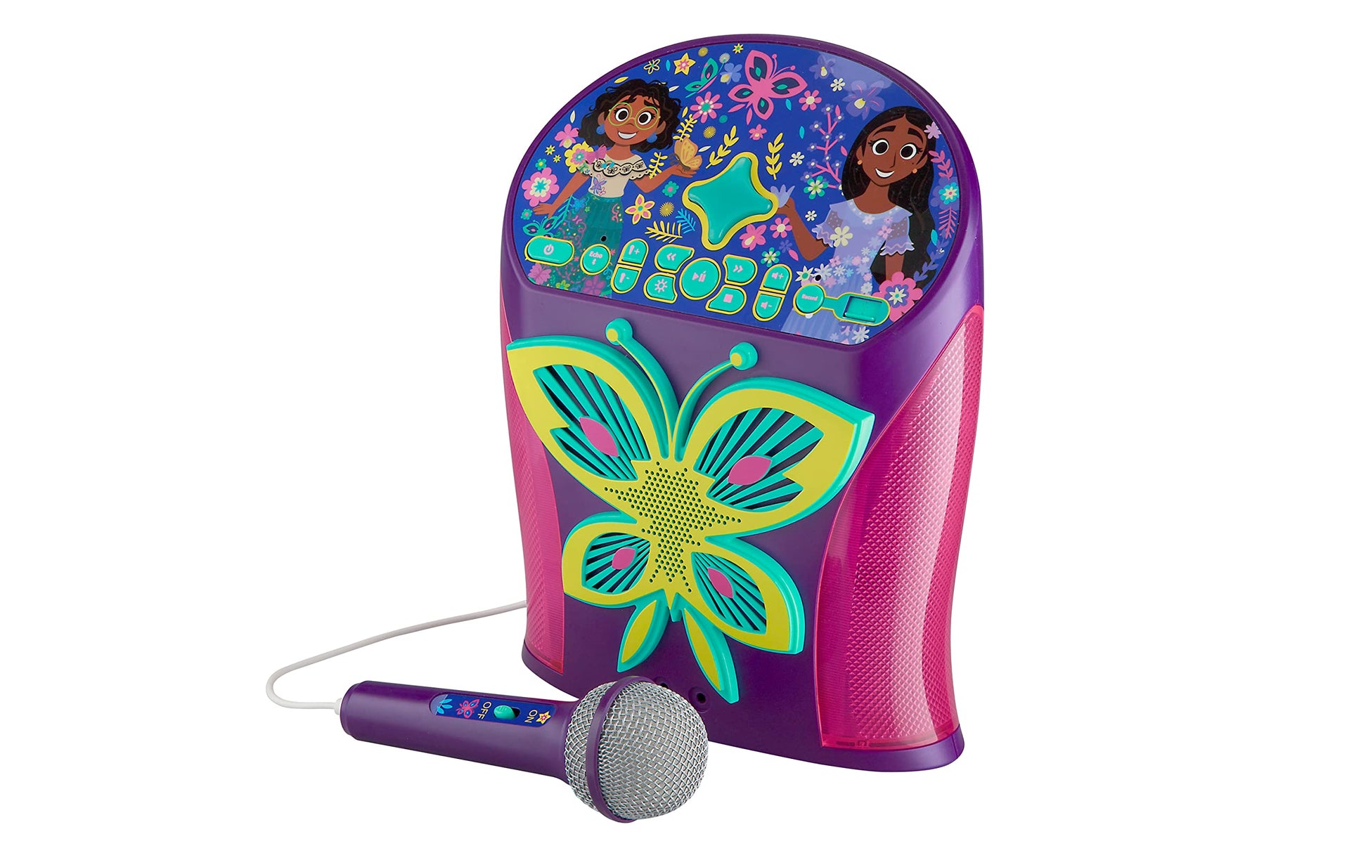 eKids Disney Encanto Karaoke Machine, Easily Access Disney Playlists with New EZ Link Feature