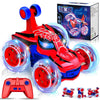 Kids Toys Spider RC Car for Boys 4-7 - Cool Spider Monster Remote Control Crawler Toy 360° Flip Fast Stunt & 4WD Light Up Wheel - Fun Boy Gift Idea