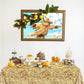 4Pcs Straw Tablecovers, Westtern Theme Birthday Tablecloths Plastic Farm Hay Table Cloths for Cowboy Western Party Supplies Farm, Hawaiian Luau, Hay