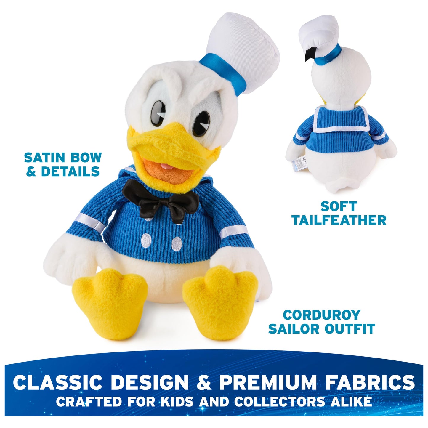 GUND Disney Official Donald Duck 14-Inch Deluxe Plush Toy for Ages 1+