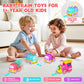 Funwee Steam Track Train Set for Toddlers, Magnetic Connection Train Toys w/Lights & Sounds, Electric Cartoon Choo Choo Train, Toy Train Christmas