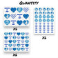 450PCS Israel Flag Stickers for Yom Ha'atzmaut, Classrooms & Crafts
