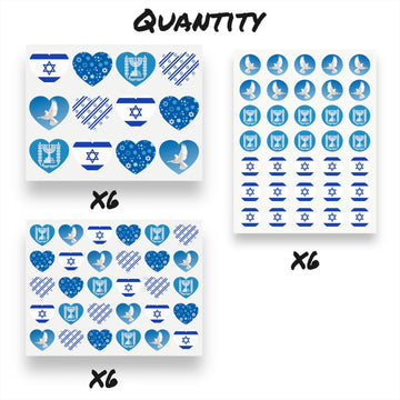 450PCS Israel Flag Stickers for Yom Ha'atzmaut, Classrooms & Crafts
