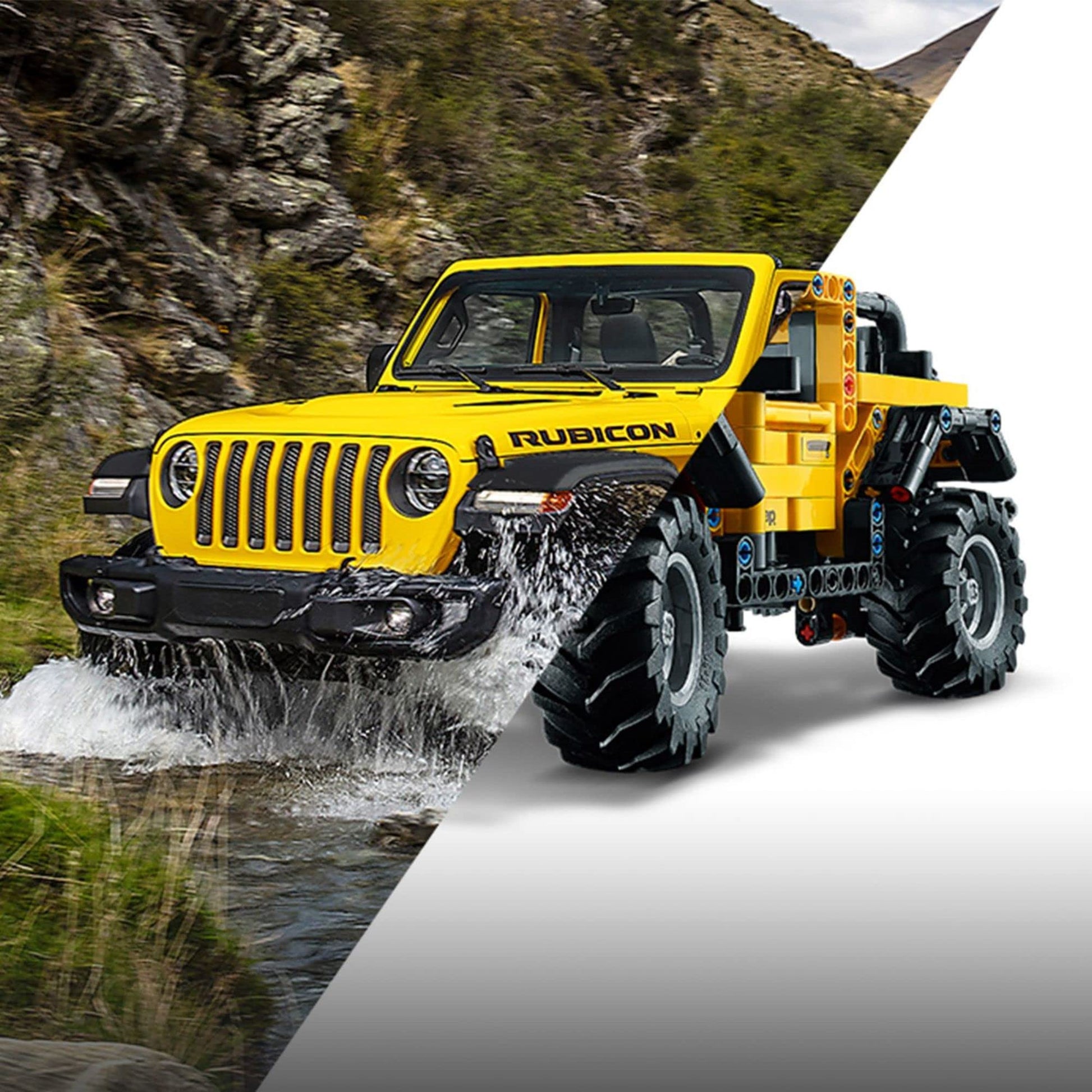 LEGO Technic Jeep Wrangler 4x4 Toy Car 42122 Model Building Kit - All Terrain Off Roader SUV Set, Authentic and Functional Design, STEM Birthday Gift