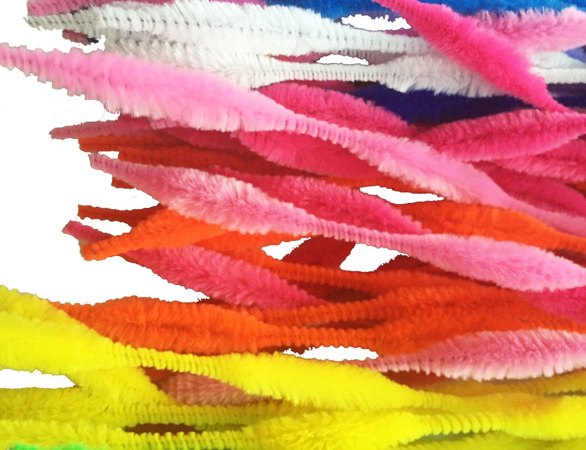 Carykon Fuzzy Bump Chenille Stems Pipe Cleaners, Pack of 100, Mix Color, 12 Inch, Soft Fuzzy Wire for Craft Projects 1