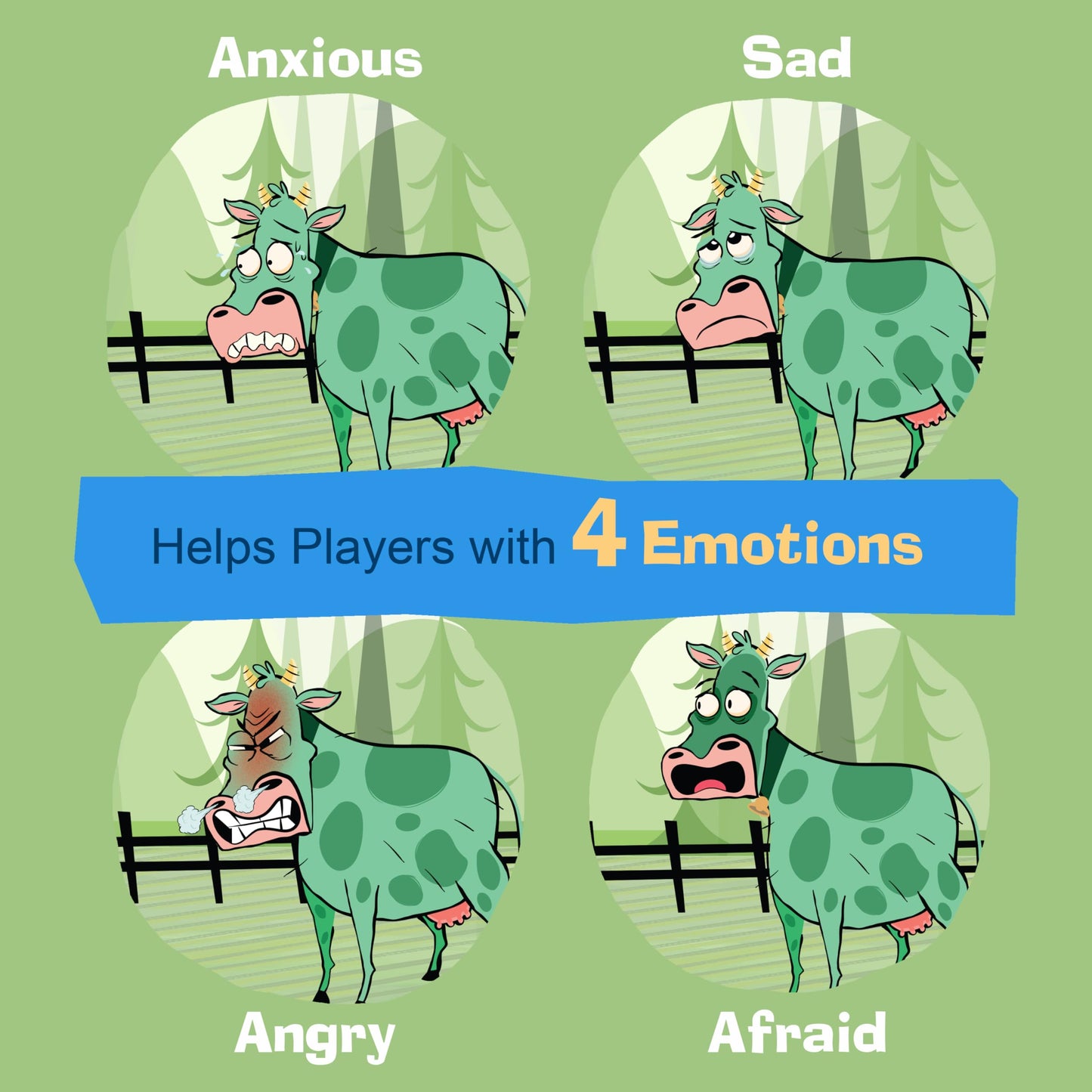 Don't Have a Cow A CBT Therapy Game for Kids from the Creator of Don't Go Bananas - Play Therapy Toys, Counseling Games - Version 2