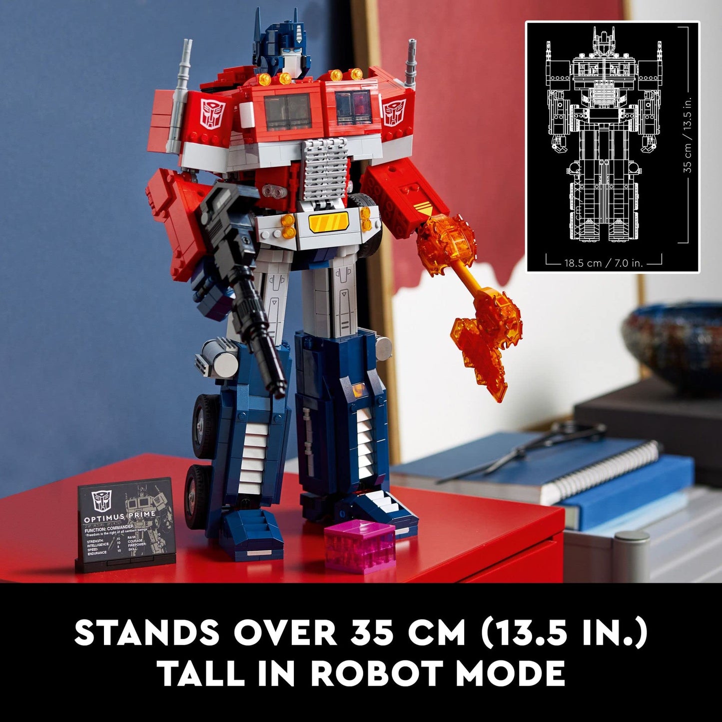 LEGO Icons Optimus Prime 10302 Transformers Figure Set, Collectible Transforming 2-in-1 Robot and Truck Model Building Kit for Adults, Perfect for