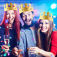 SIQUK 30 Pieces Paper Crowns Gold Paper King Crown Hats Golden Birthday Party Crown for Kids Adults