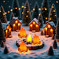3-Pack Miniature Campfire Models - Resin Fake Fire for Dollhouse Ornaments, Halloween Decorations, and Micro Landscapes - Handcrafted Mini Fire Beads