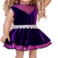 Ice Skating Queen - 3 Piece Ice Skating Outfit for 18 Inch Dolls - Purple Leotard with Ruffle Skirt, Head Band and White Skates - 18 Inch Doll Clothes