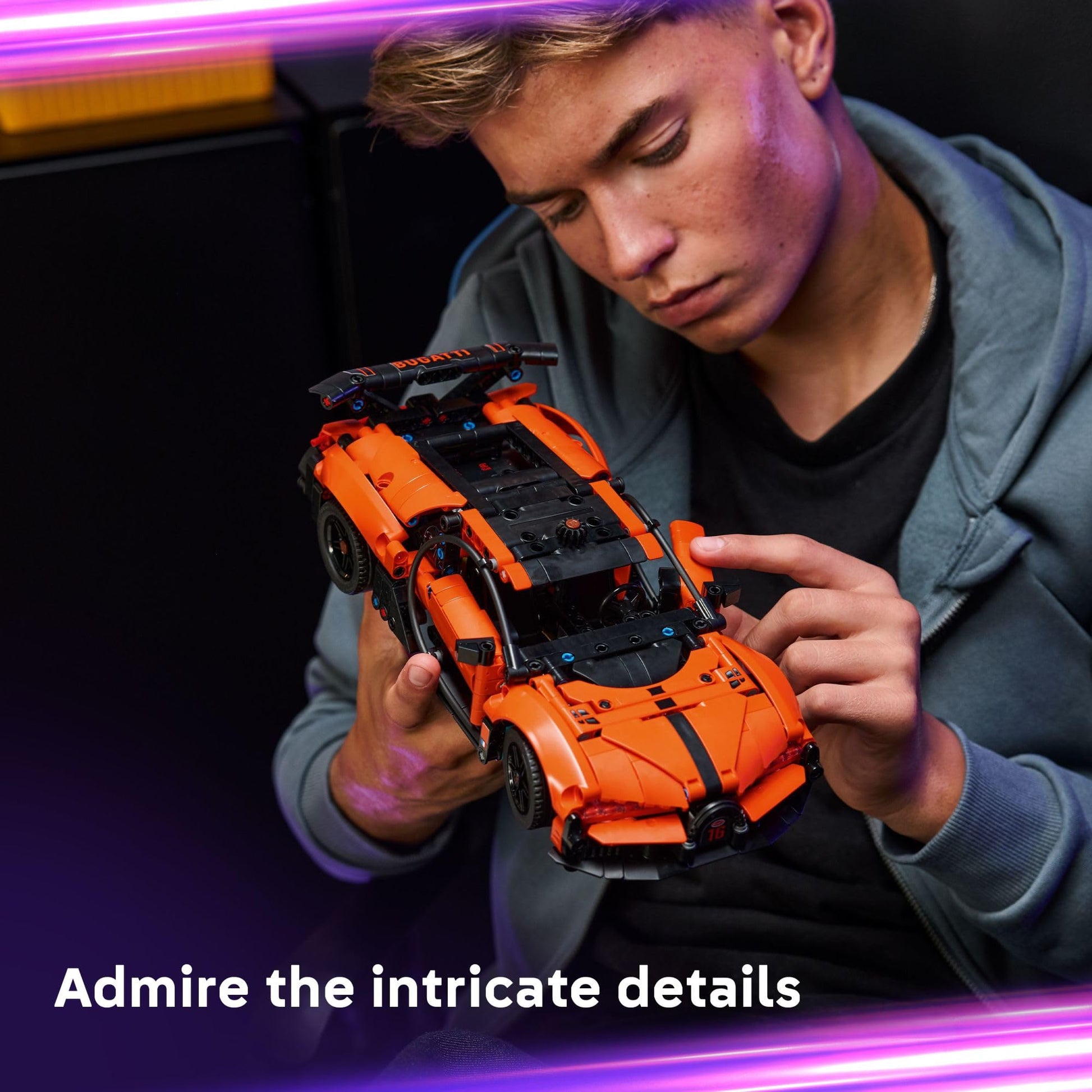 LEGO Technic Bugatti Chiron Pur Sport Hypercar Building Toy for Boys & Girls - Sports Car Toy W/Realistic Steering & Engine for Kids & Racing Fans