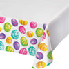 Creative Converting Easter Eggs Plastic Tablecloths, 54" x 102", Multi-colored