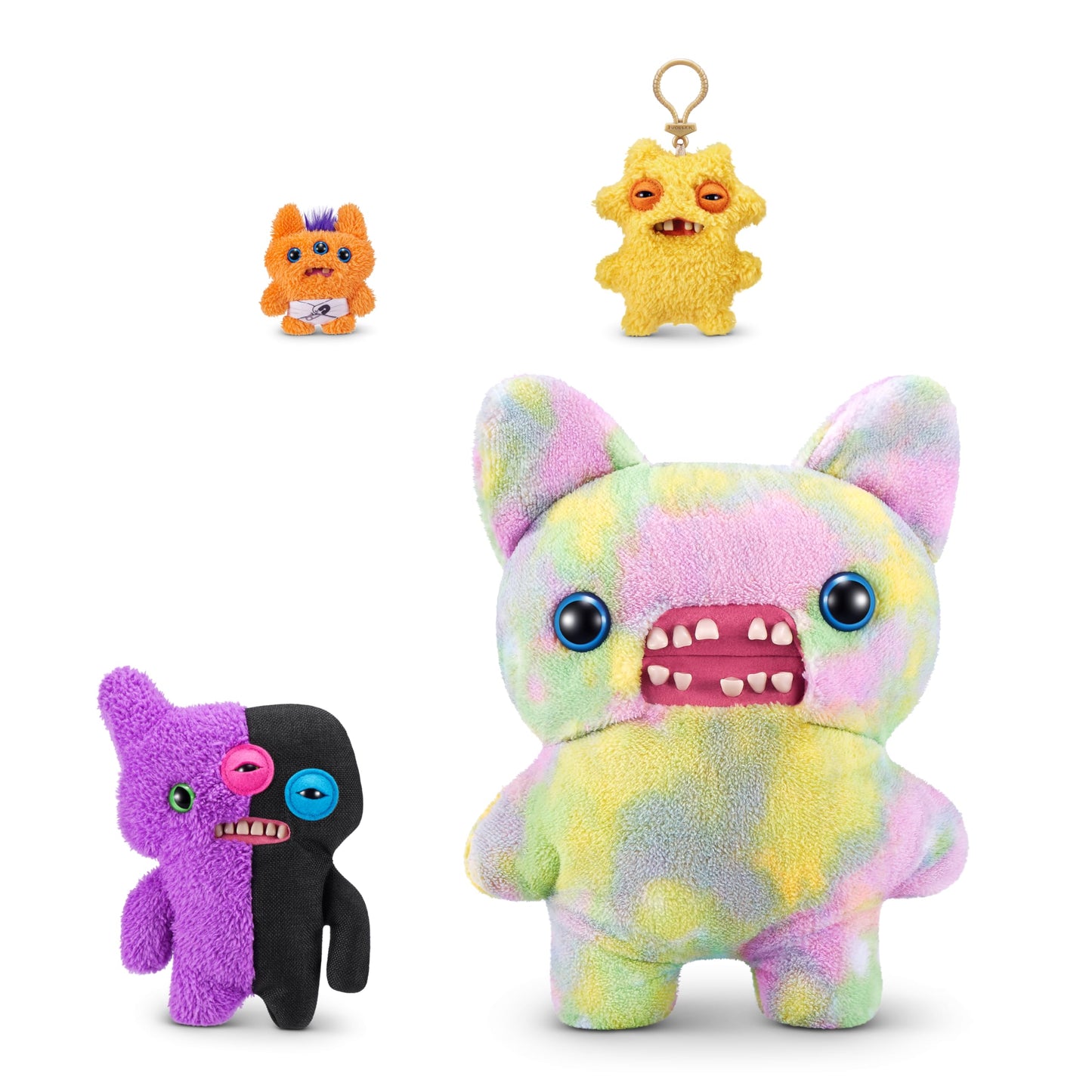 Fuggler Misfit Monsters 23 cm by ZURU, Funny Ugly Monster, Plush Toy for Children and Adults (Reeko & Annoying Alien - Purple & Black)