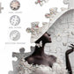 LOTAKDOS Puzzles for Adults 1000 Pieces - Elegant Flower Lady 1000 Jigsaw Puzzle, Beautiful Black and White Beauty Woman?Patchwork Art Challenge