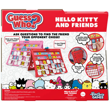 Hasbro Gaming Guess Who? Hello Kitty and Friends Edition Game | Officially Licensed Sanrio Games for Kids | 2 Players | 15 Mins. | Travel Friendly |