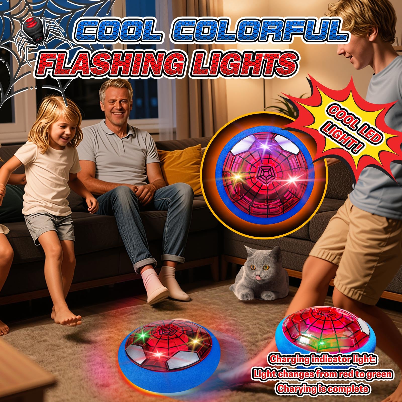 Hover Soccer Ball for Kids, Boy Girl Birthday Gifts, Outdoor Indoor Toy Games Gift for Boys Girls Age 5 6 7 8 9 10 11 12 Year Old, Kids Toys Hover