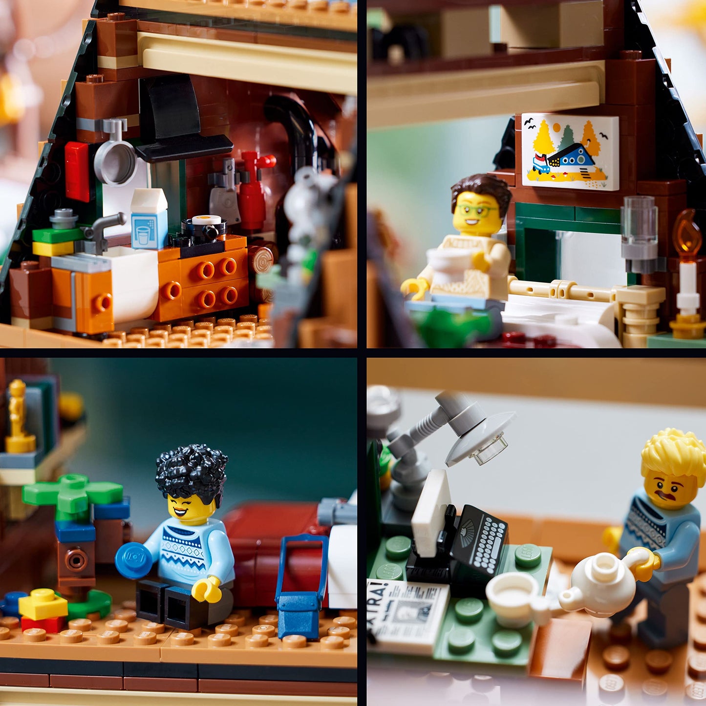 LEGO Ideas A-Frame Cabin Building Set for Adults - Detailed DIY Miniature House Model Kit, Ages 18+ Years - Gifts for Men & Women - 21338