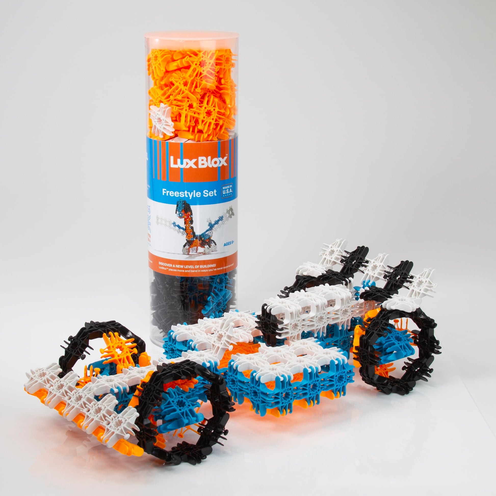 Lux Blox Freestyle Set 166 Pieces. Building Blocks for Boys and Girls, Develop Gross Motor Skills, Learn Science and Engineering. Gift Option Children