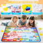 KIZZYEA Toys for 2 3 4 5 6+ Years Old Boys Girls, Water Doodle Mat for Kids, Large Coloring Painting Writing Magic Mat with Neon Colors, Educational