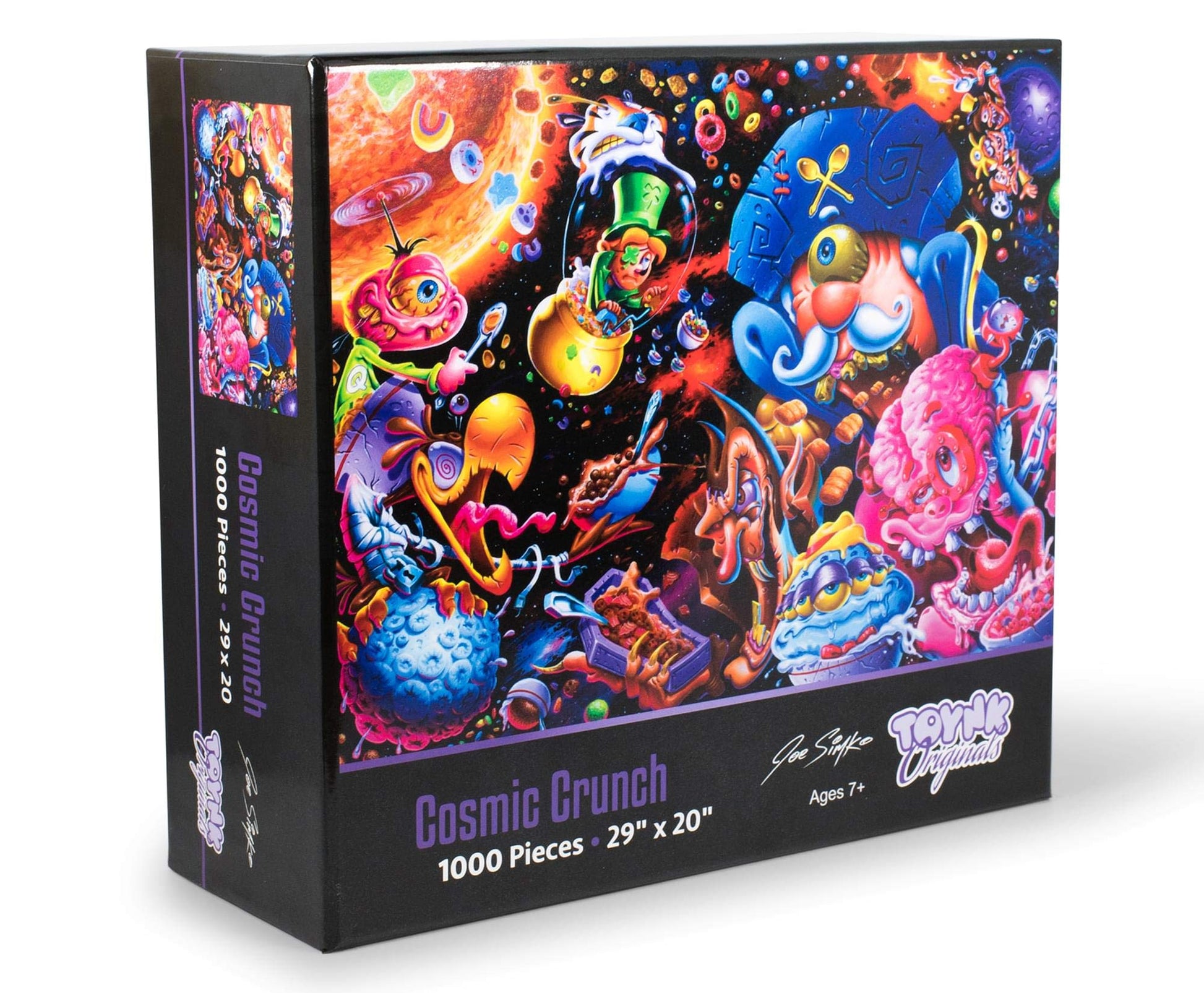 Cosmic Crunch Breakfast Cereal Monster Puzzle By Joe Simko | 1000 Piece Jigsaw Puzzle Toy | Interactive Brain Teaser for Family Game Night | 29 x 20