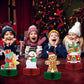 6 Pieces Christmas Table Decorations Honeycomb Centerpieces, Christmas 3D Honeycomb Table Decor, Santa Snowman Topper for Winter Holidays Dining Room