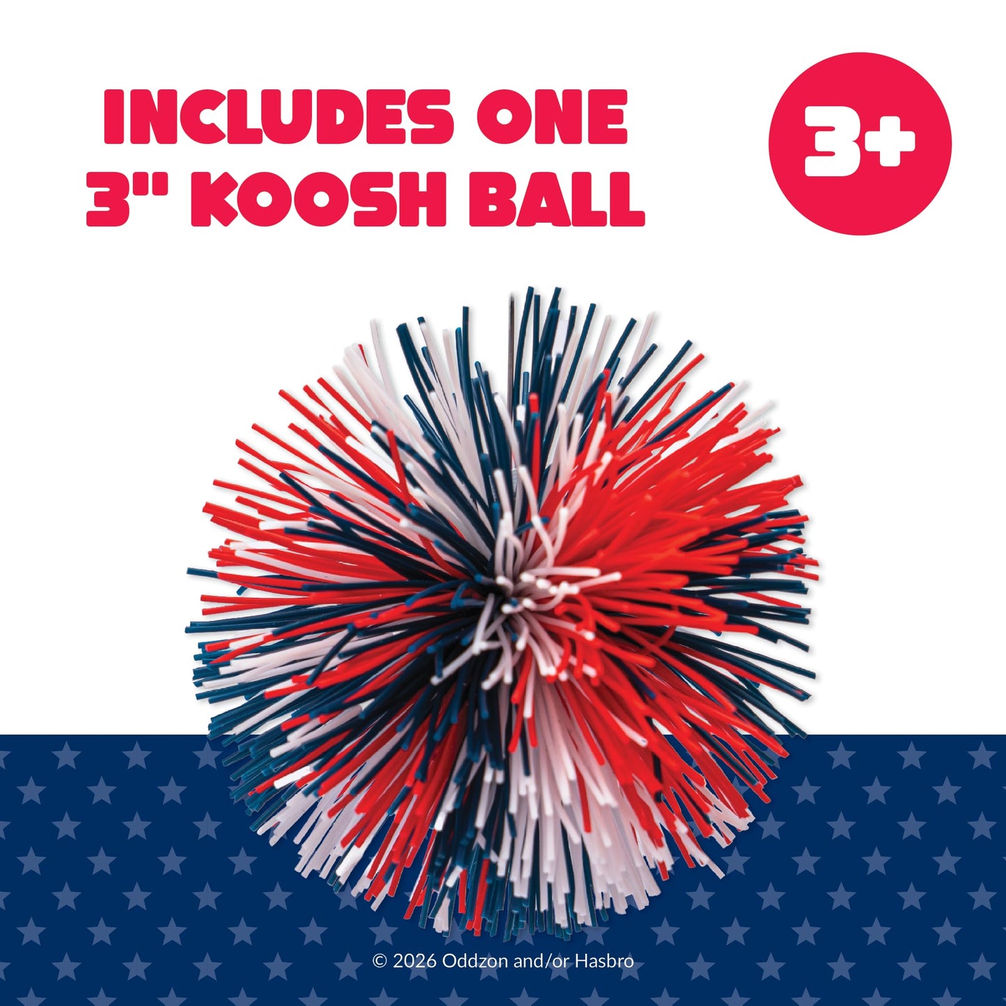 Koosh Balls 3 inch American, Kids Outdoor Toys, Beach Toys, Fidget Toys, 3+