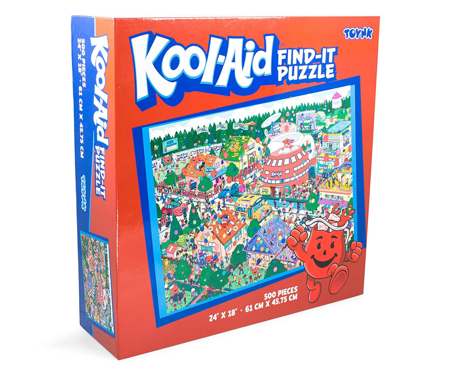 Kool-Aid Man Find-It 500 Piece Jigsaw Puzzle for Adults and Kids | Interactive Brain Teaser, Educational Toys & Games, Quarantine Gift Ideas | 24 x 18