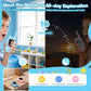 Video Walkie Talkies for Kids, Blue/Pink 2 Pack 1000 mAh Rechargeable Long Range Video walkie talkies, 3 Wearing Options Indoor Outdoor Toys for