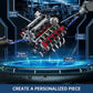Mould King V8 Engine Building Set, 2718 Pcs Model Kit for Adults 14+
