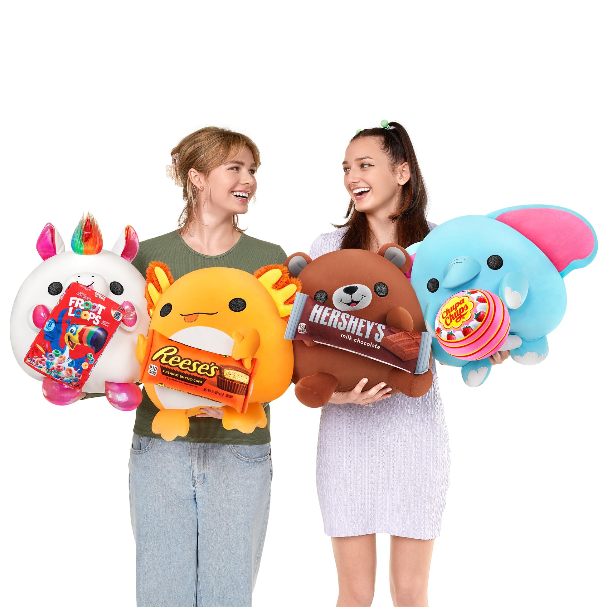 ZURU Snackles (Mentos) Hippo Super Sized 14 inch Plush by ZURU, Ultra Soft Plush, Collectible Plush with Real Licensed Brands, Stuffed Animal