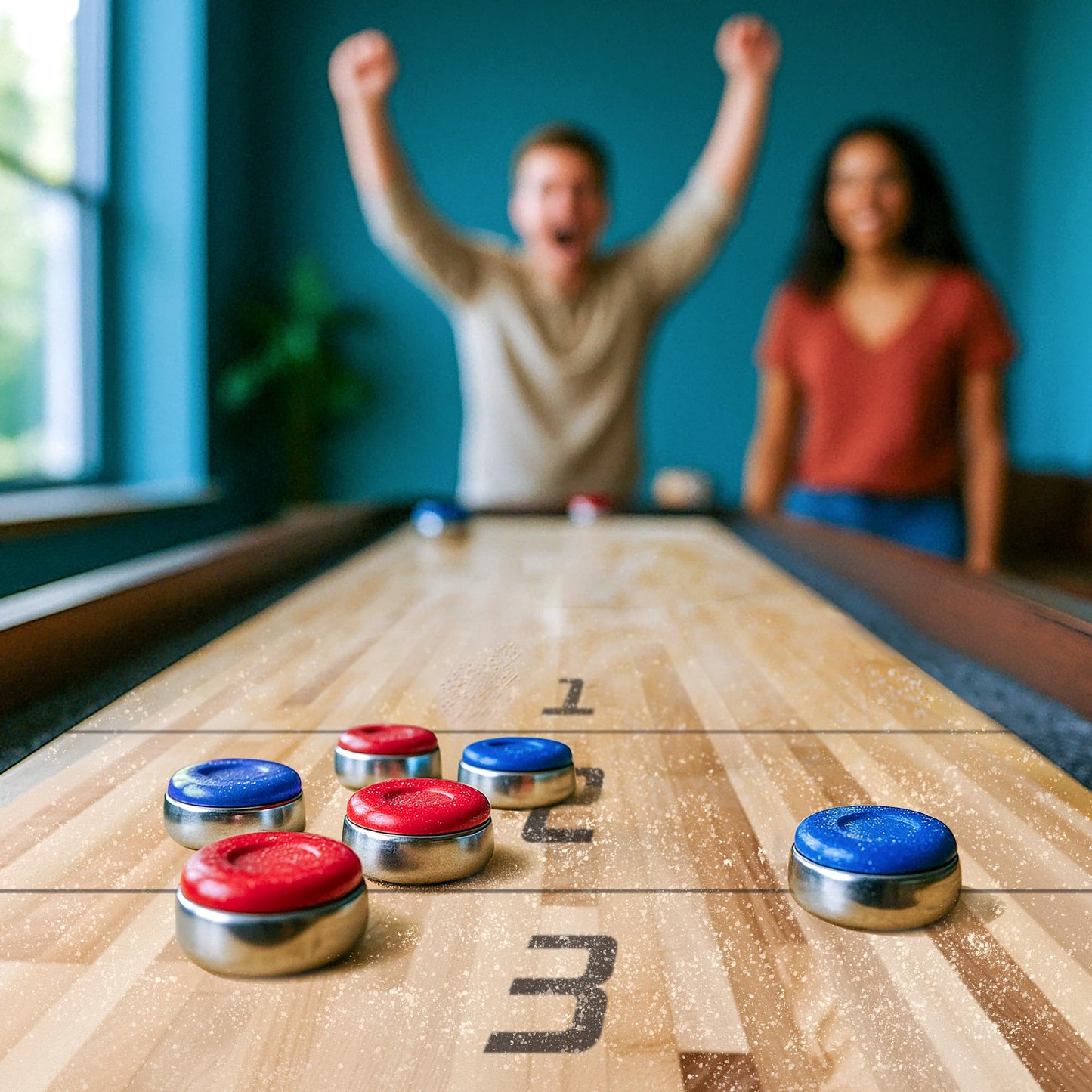 Cannon Sports Shuffleboard Powder - Premium Shuffleboard Wax with Granular Silicone Beads or Corn Meal - 3 Speed Options - Smooth Glide Non-Abrasive
