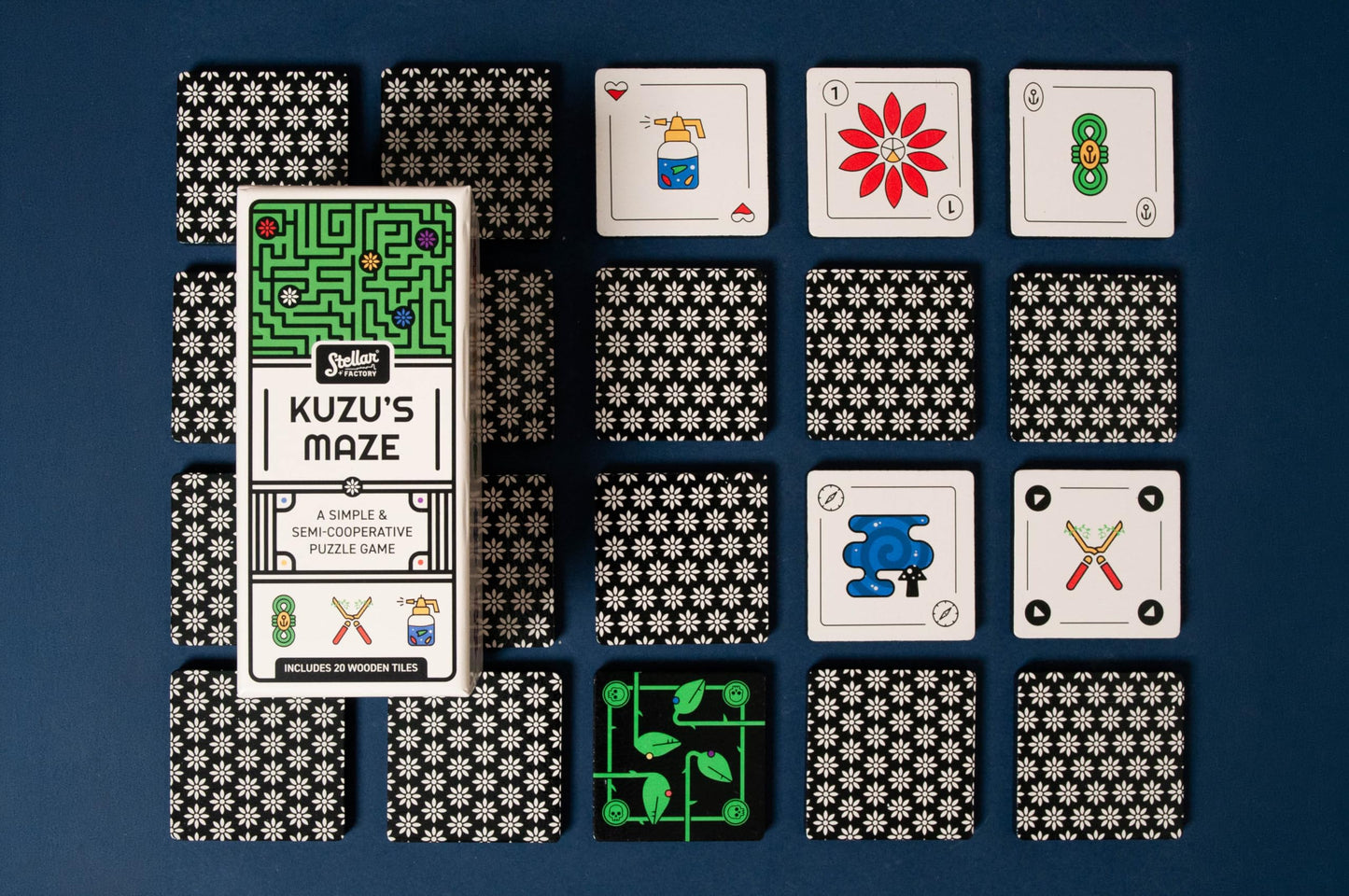 Stellar Factory: Kuzu's Maze Puzzle Game | Semi-Cooperative | 1+ Players, Ages 8+ | Play Anywhere | Wood Tiles