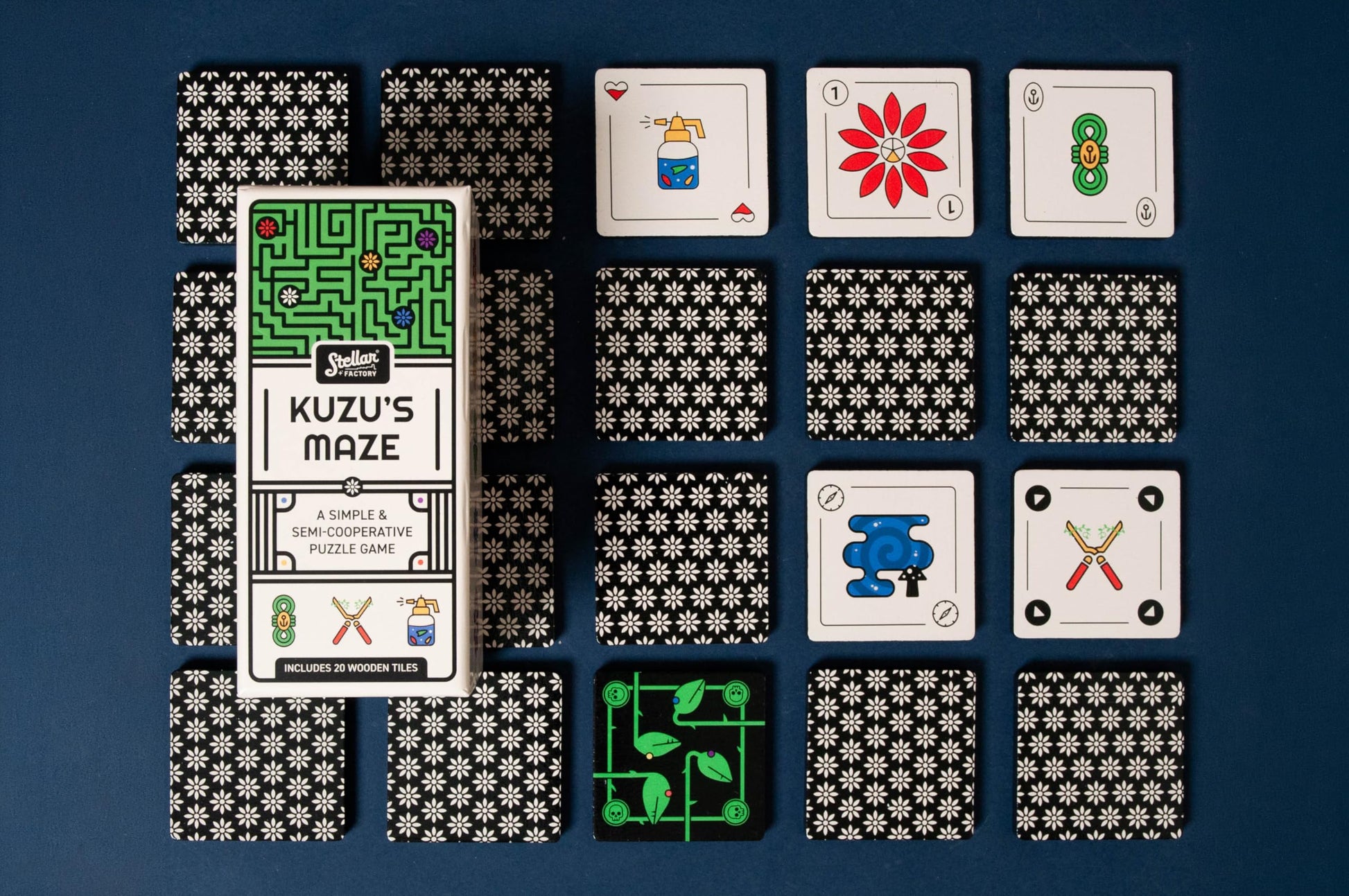 Stellar Factory: Kuzu's Maze Puzzle Game | Semi-Cooperative | 1+ Players, Ages 8+ | Play Anywhere | Wood Tiles