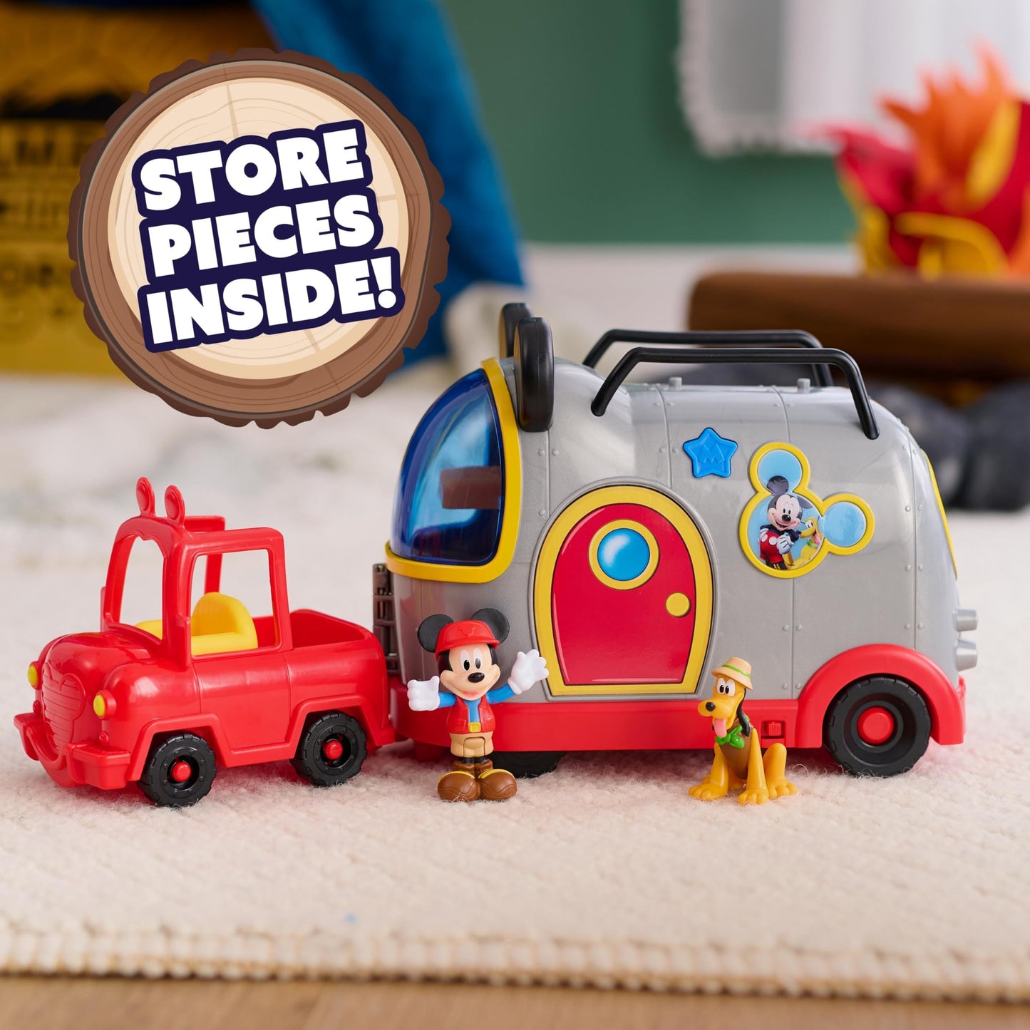 Disney Junior Mickey Mouse Happy Camper Lights and Sounds Playset, 12-Pieces, Bonus Pieces Included, Amazon Exclusive, Toy for Fans, Boys, Kids, Ages
