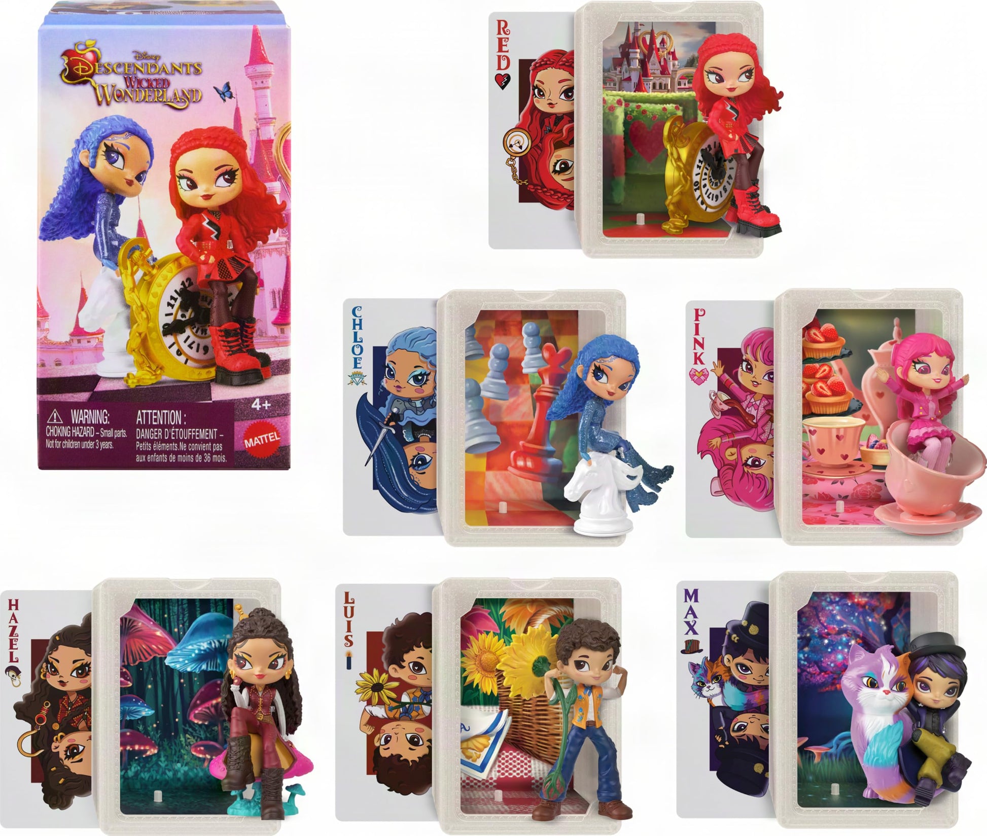 Mattel Disney Descendants: Wicked Wonderland, Stack & Reveal Toy, Stackable Surprise Small Dolls, Inspired by the Movie (Styles May Vary)