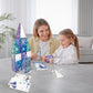 Tytan Toys Disney Frozen Magnetic Tiles Princess Castle - 68-Piece STEAM Building Set with Glitter Tiles & Elsa, Anna, Olaf Stickers - Educational
