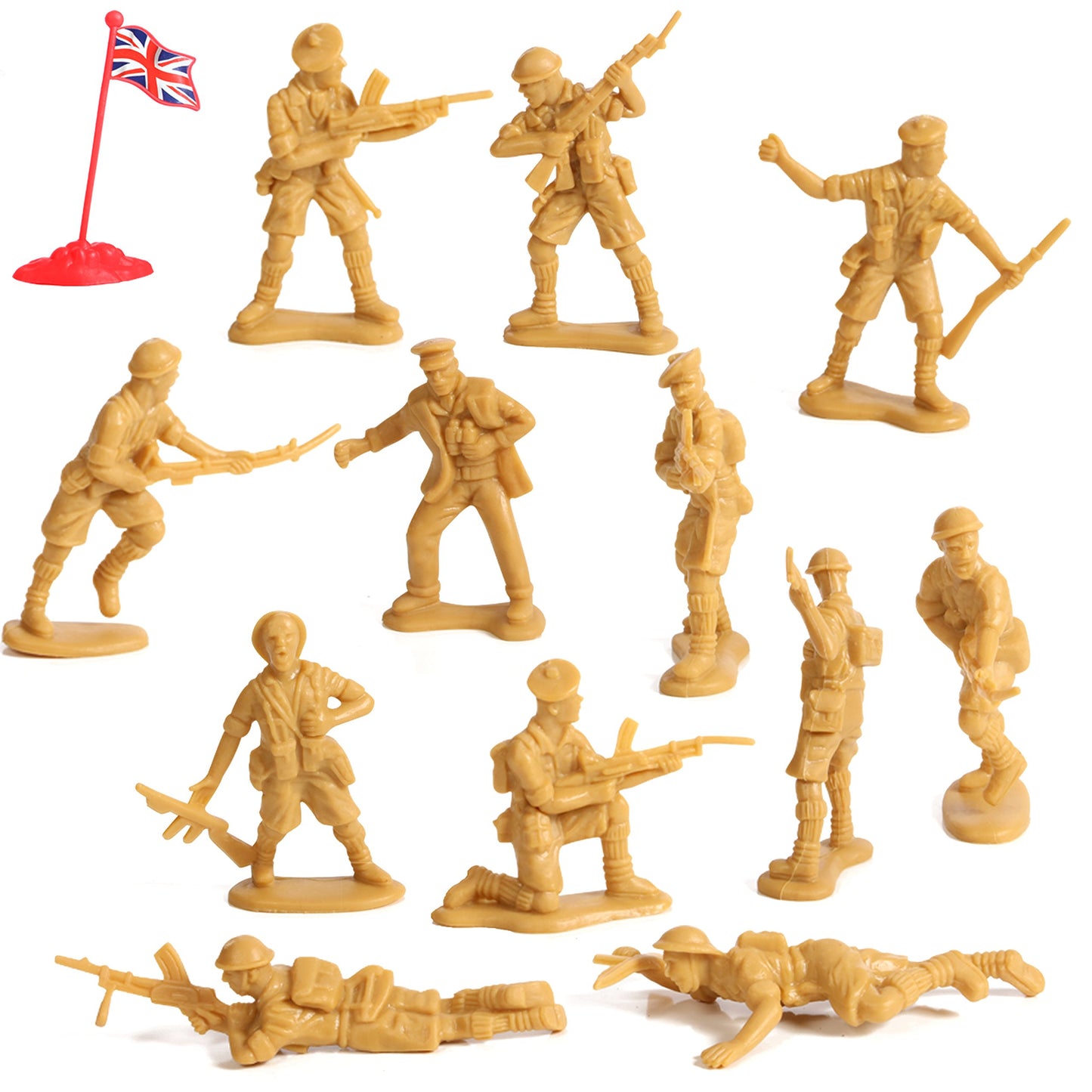 IQ Toys Huge 300 piece Military Base Set, 200 Soldiers & 100 Army Accessories in a Storage Container