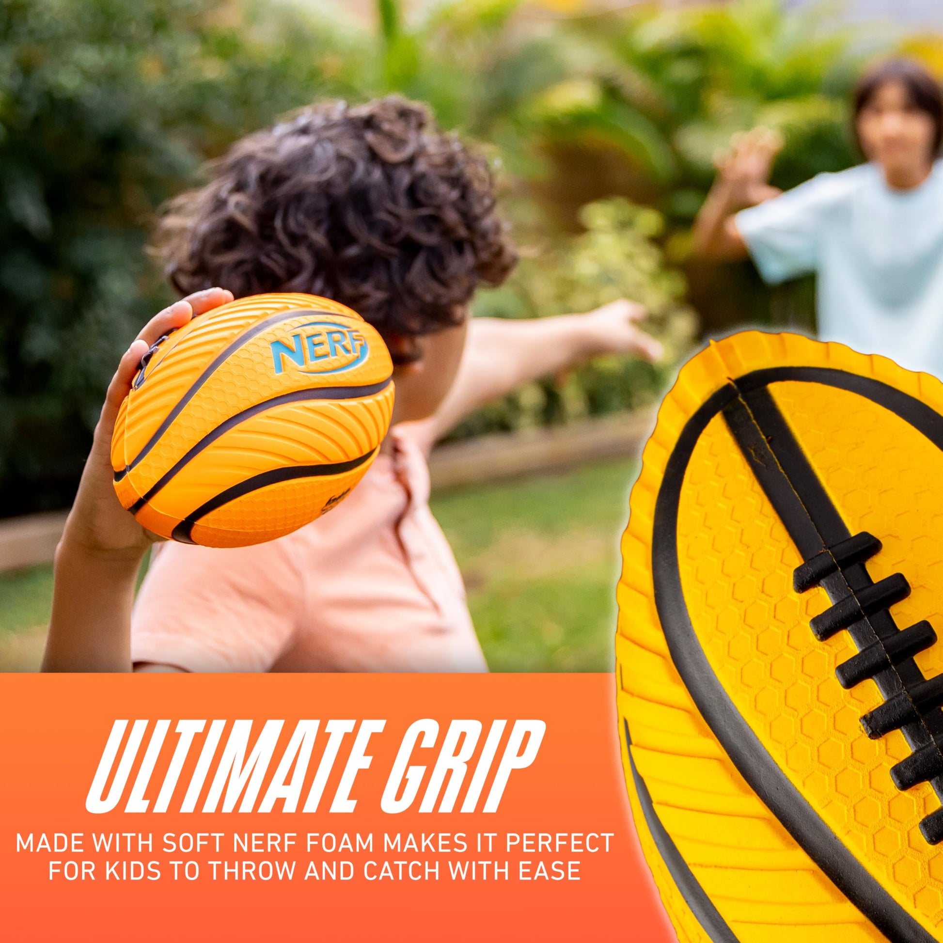 Franklin Sports NERF Spiral Grip Foam Football - 8.5" Inch