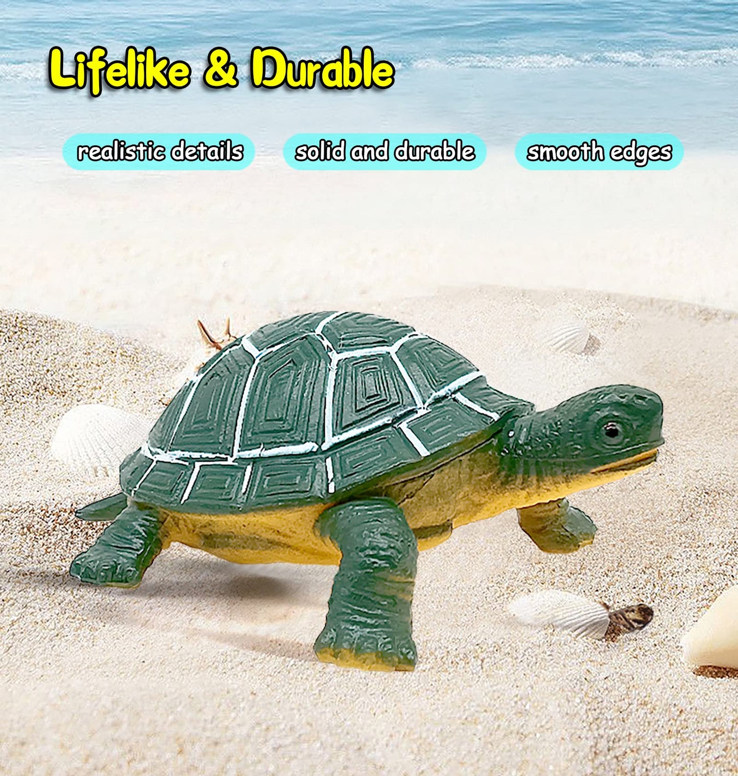 KECIABO Ocean Sea Animal Figures, 12 Pack Realistic Soft Plastic Bath Toys for Toddlers, Kids, Boys, and Girls