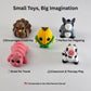 Itty Bitty’s at The Dino Park - Set of 10 Mini 3D Printed Dinosaurs | T-Rex Triceratops Stegosaurus & More | Collectible Toy Figures | Sensory Bin