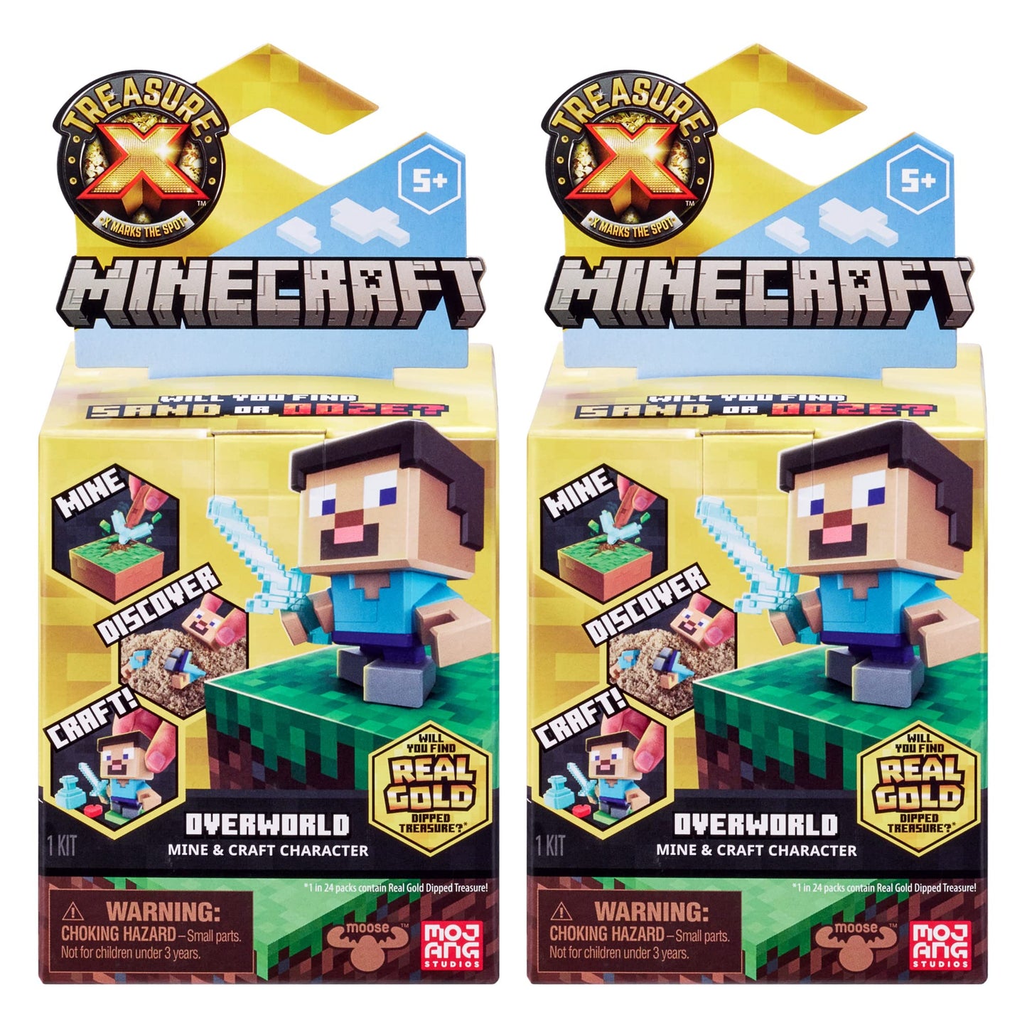 Treasure X Minecraft. Mine, Discover & Craft with 10 Levels of Adventure & 12 Mine & Craft Characters to Collect. Will You find The Real Gold Dipped