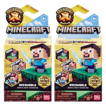 Treasure X Minecraft. Mine, Discover & Craft with 10 Levels of Adventure & 12 Mine & Craft Characters to Collect. Will You find The Real Gold Dipped