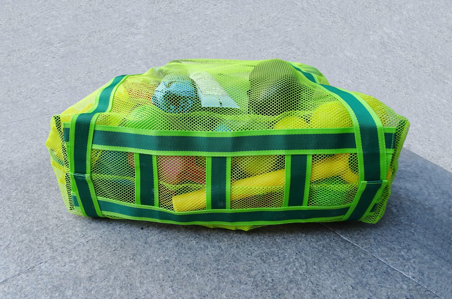 Leberna Mesh Beach Toy Bag with Zipper Sand Toys Net Tote Bags Lightweight