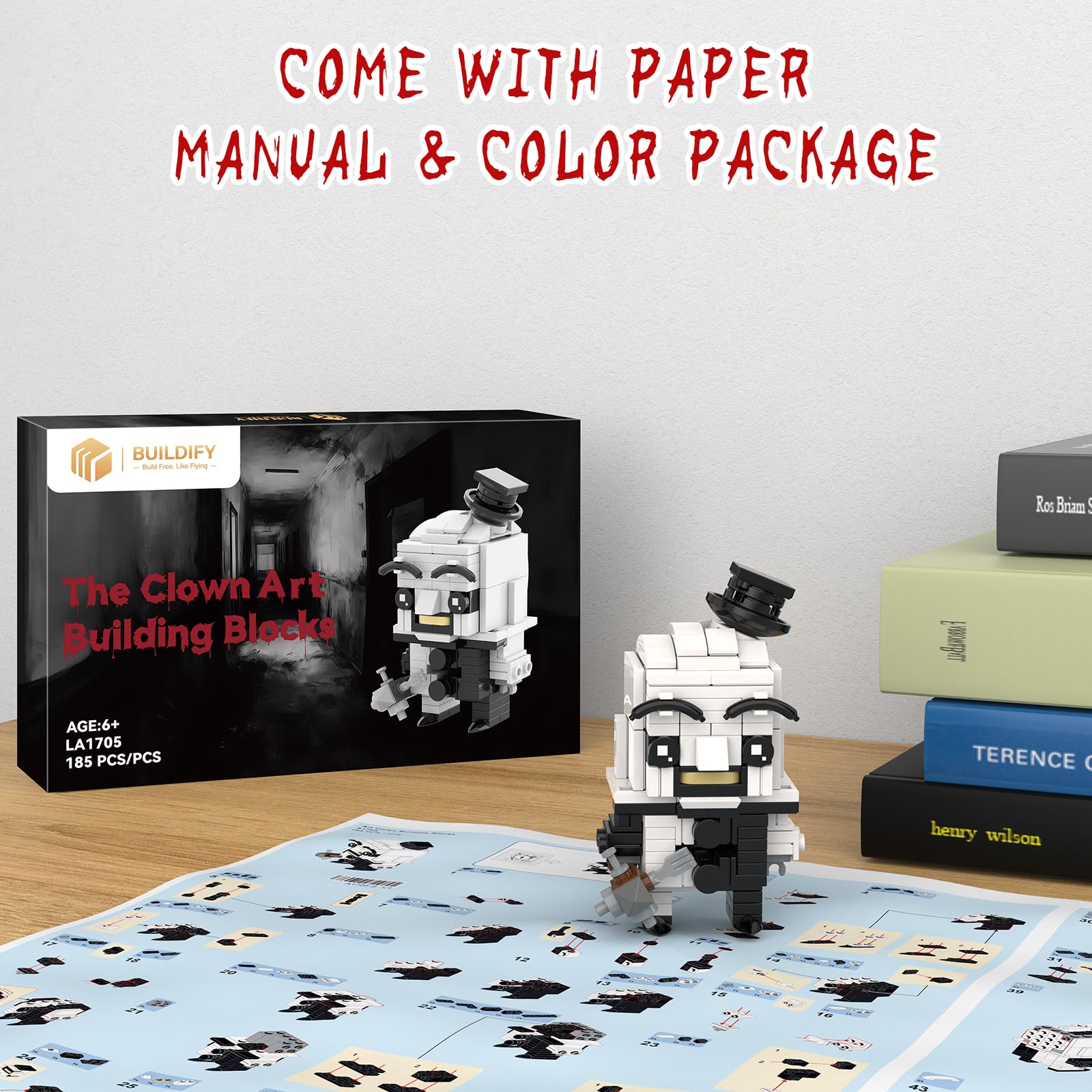 Art The Clown Building Blocks Set, Horror Clown Movie Character Action Figure Toys, Mini Terror Art Clown Building Set, Ideal for Fans Boys Grils