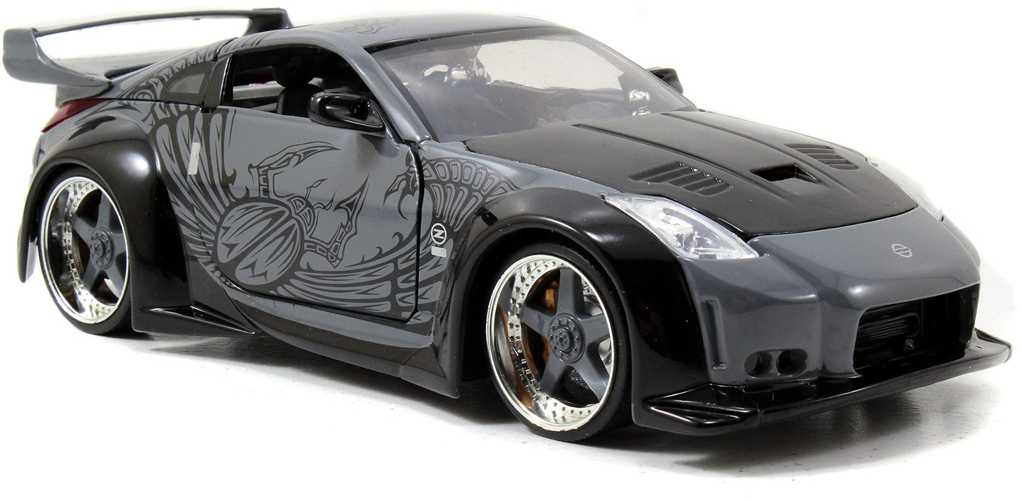 Jada Fast & Furious D.K.'s 2003 Nissan 350Z - 1:24 Scale Diecast Model Toys - Opening Doors, and Hood - for Collectors and Enthusiasts 8+ - Grey