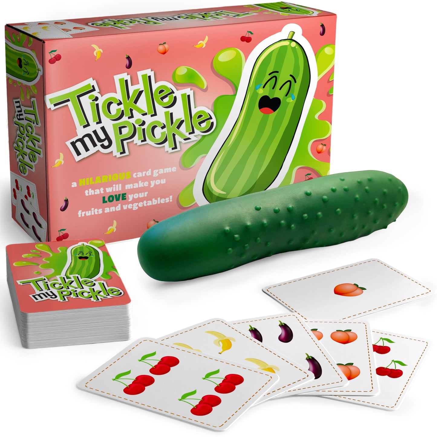Tickle My Pickle: Hilarious Family Card Game for Kids & Adults - Fast-Paced Fruit & Veggie Fun!