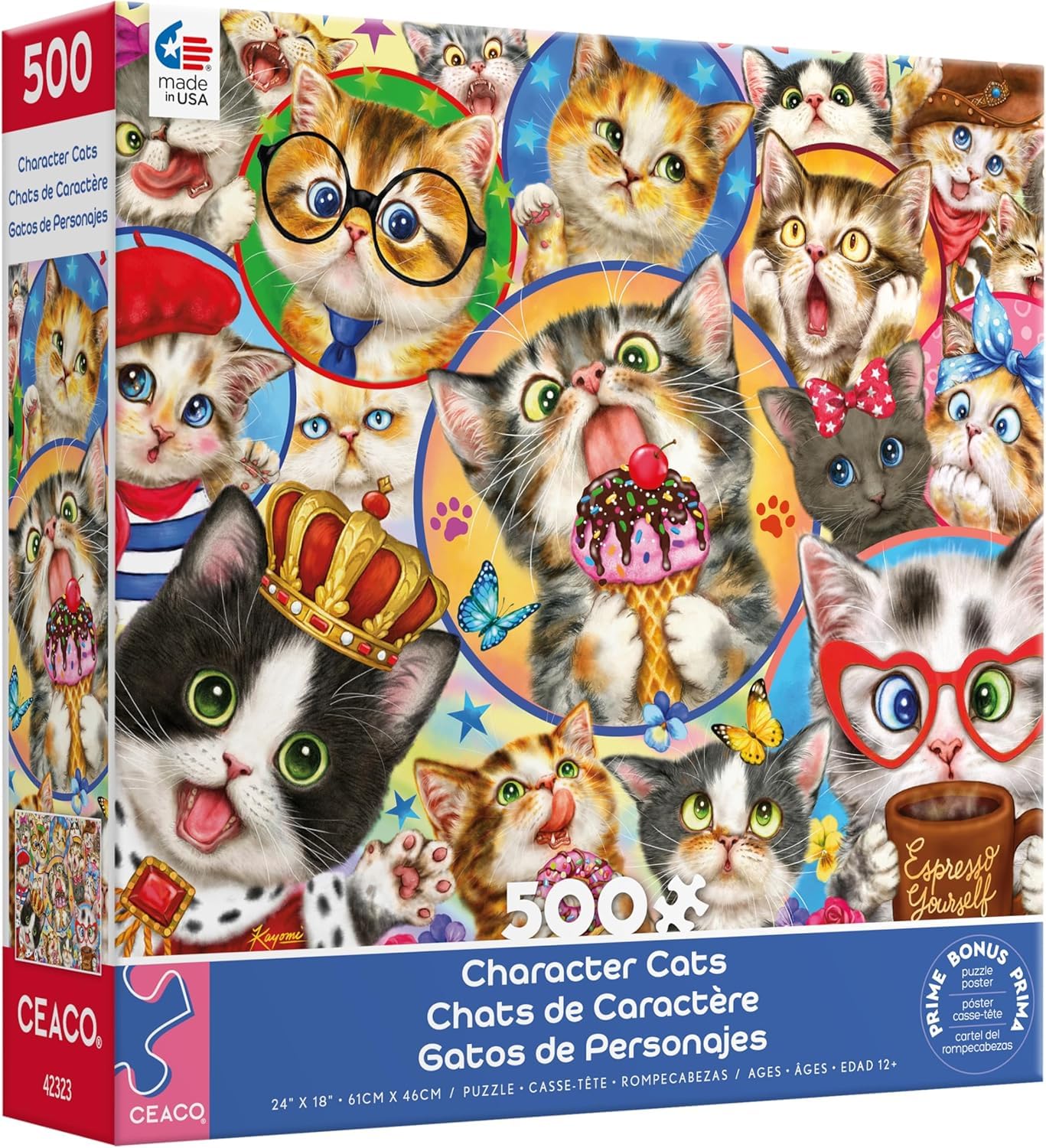 Ceaco - Character Cats - 500 Piece Jigsaw Puzzle for Adults